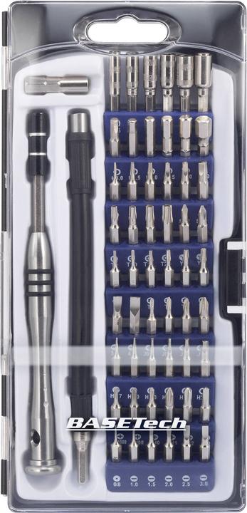 Produktbild Basetech Bit-Set 58tlg (Tri-Wing, Innensechskant, Innensechsrund TX, Innenvierkant)
