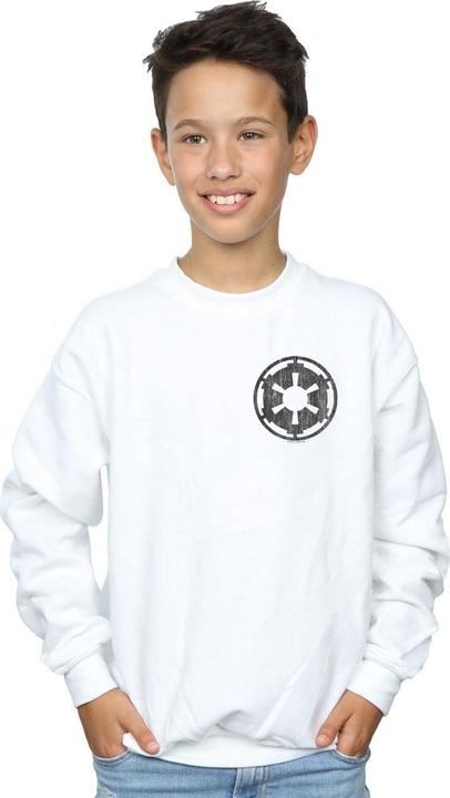 Produktbild Star Wars The Mandalorian Galactic Empire Insignia Breast Print Sweatshirt Jungen (140, 146)