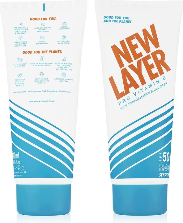 Actual product image New Layer Pro Vitamin D High Performance (Suntan cream, SPF 50+, 200 ml, 252 g)