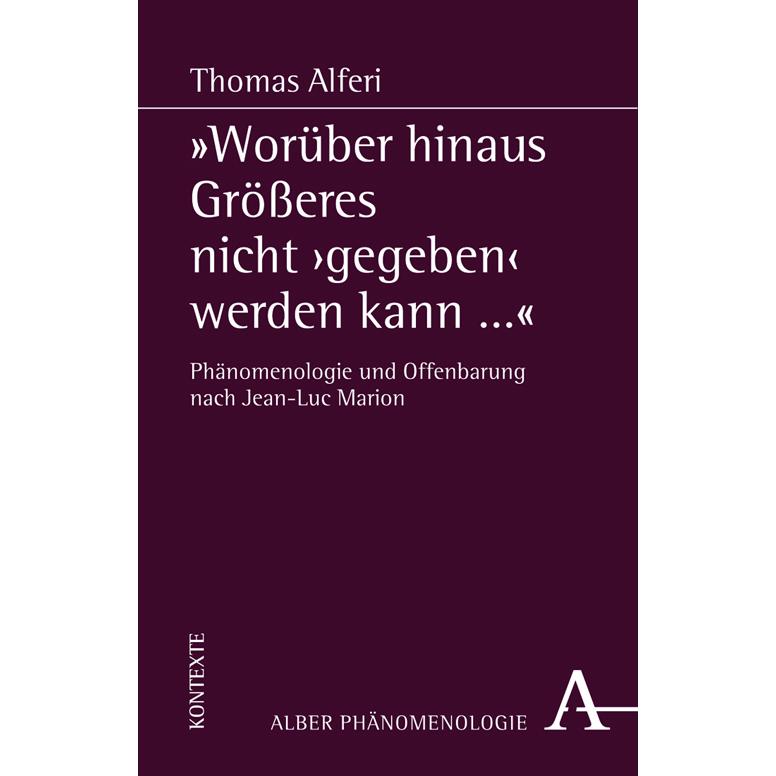 Worüber hinaus Grösseres nicht 'gegeben' werden kann..., Fachbücher