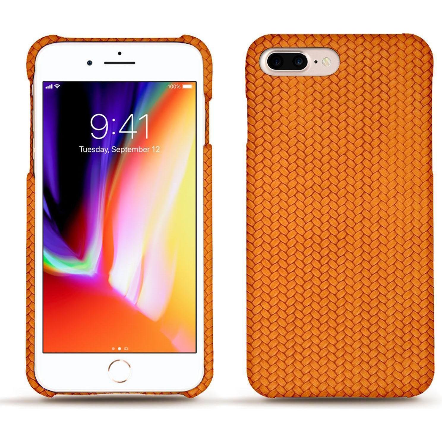 Noreve Lederschutzhülle (Apple iPhone 8 Plus), Smartphone Hülle, Orange