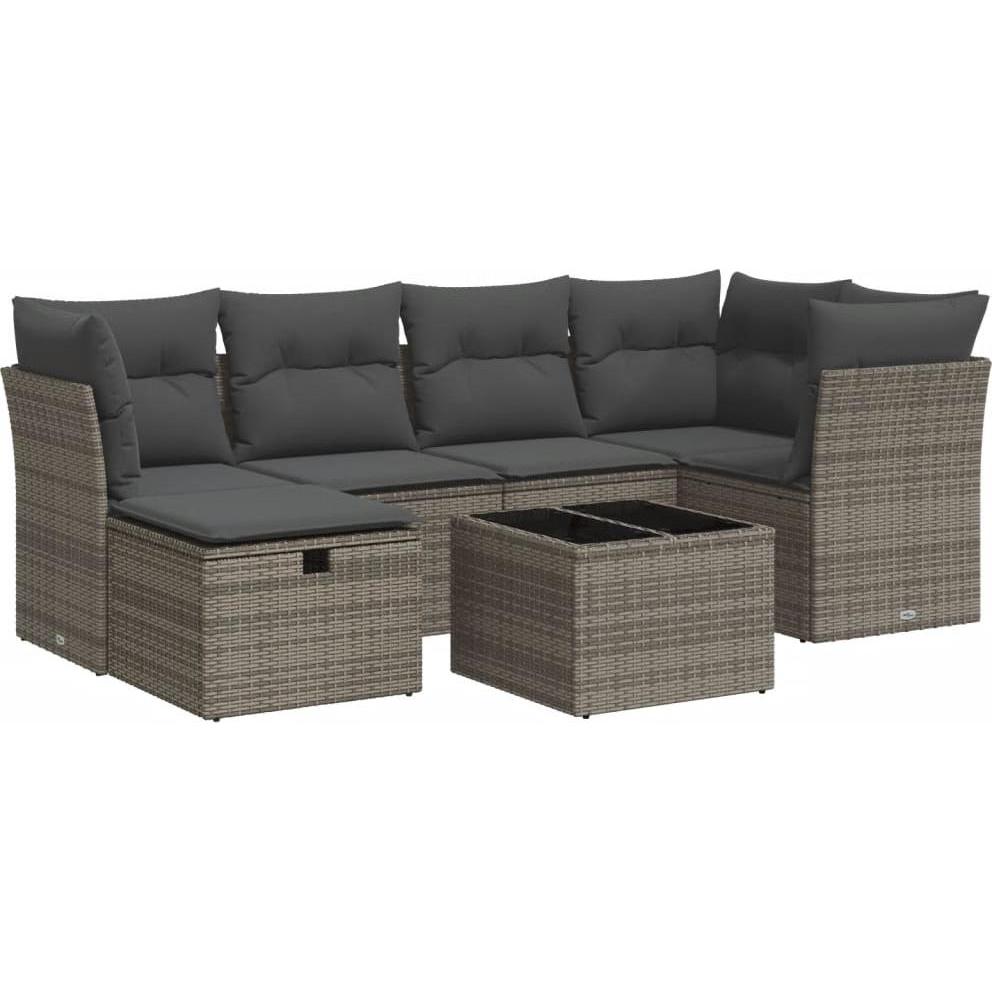 VidaXL, Gartenlounge, 10-tlg. Garten-Lounge-Set mit Kissen