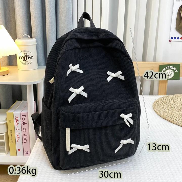 Actual product image Only-Bags.Store Niedlicher Rucksack, Schultaschen für Bücher für Jugendliche, bequeme College-Tasche