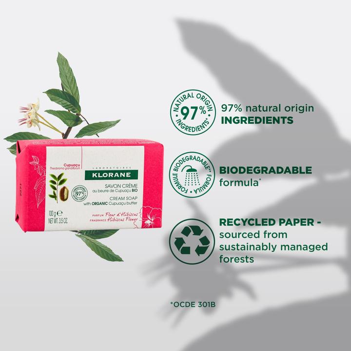 Klorane Cremeseife mit Hibiskusblüte (Seifenlotion)