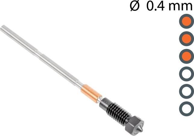 Actual product image Prusa Nozzle ObXidian - 0.4 mm for Nextruder (Blast pipe)
