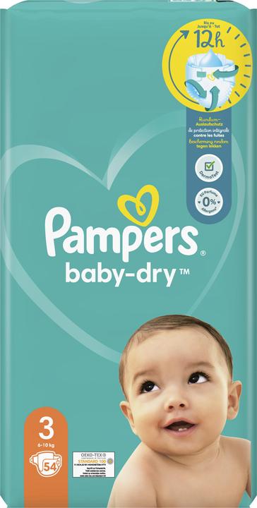 Image du produit Pampers Baby Dry (Taille 3, Pack, 54 pièce(s))