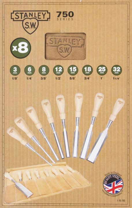 Produktbild Stanley Sweetheart Houtbeitelset 8-delig (32 mm)
