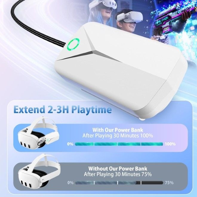 Immagine prodotto MU Classic Batteria 5000mAh Meta Quest 3 / Serie 3S