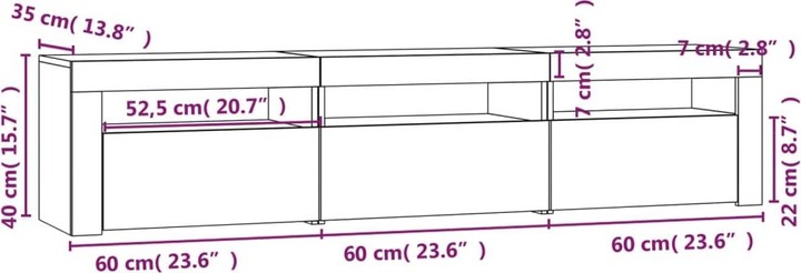 Produktbild VidaXL Korotsek (180 x 35 x 40 cm)