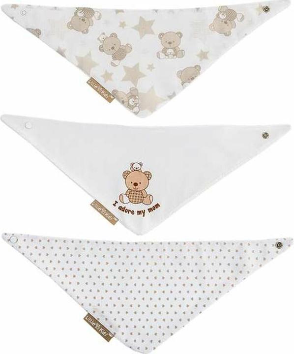 BigBuy Lätzchen-Set Bear 42 x 16 cm 3 Stücke