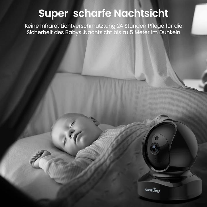 Produktbild Wansview Innen IP Kamera 1080P (Schwarz)