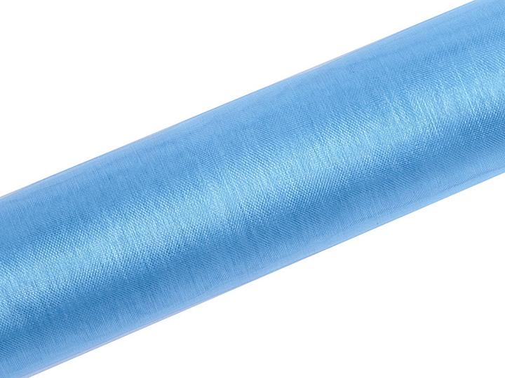 Produktbild Partydeco Organza Plain, sky-blue, 0.16 x 9m (1 pc. / 9 lm) (1 Stk.)