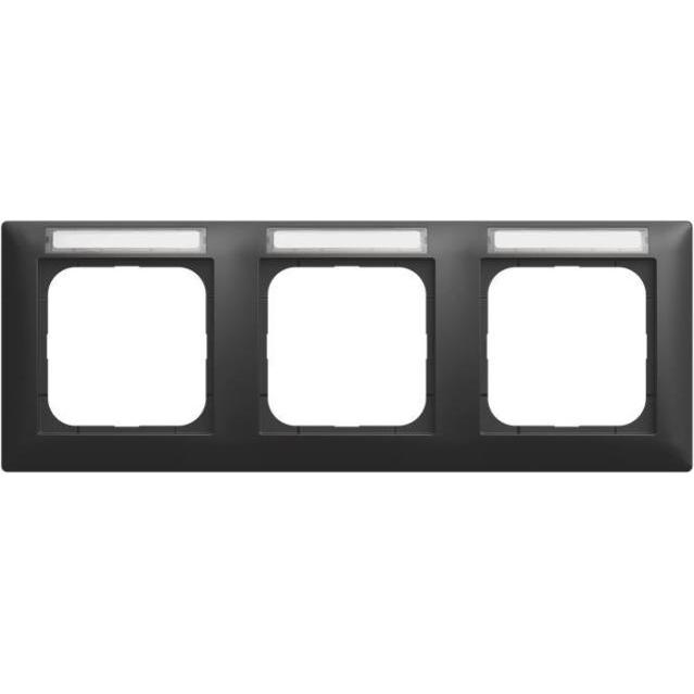 Busch-Jaeger, Programma di commutazione degli accessori, Abdeckrahmen 1733 NS-915 m.Sichtfenster waagerecht 3-fach