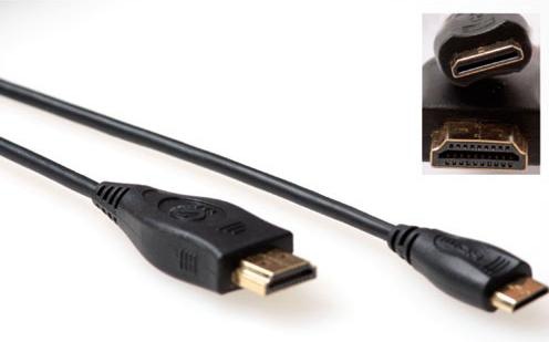 Produktbild 2m HDMI A/C 2m HDMI Type A (Standard) HDMI Type A (Standard) Schwarz HDMI-Kabel (2 m, HDMI)