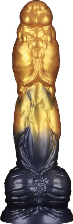 Image du produit Lovetoy Aufblasbarer Dildo mit doppelter Dichte, 10"/ 25 cm, Gold/Schwarz