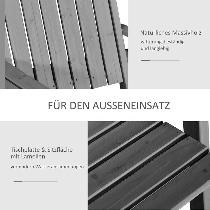 Immagine prodotto Outsunny Panchina da giardino con tavolo