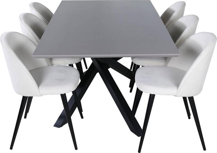 Actual product image Ebuy24 Piazza 22 dining set (7-piece) (Steel, Wood)