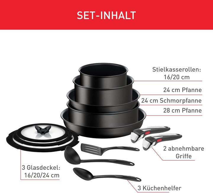 Image du produit Tefal Ingenio Unlimited On (24 cm, Ensemble de casseroles et de poêles de cuisson, Aluminium)