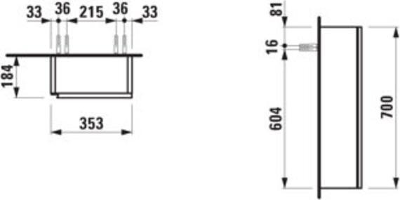 Produktbild Laufen Lani Halbhochschrank, Scharnier rechts, SoftClose, 355x700x185mm, H403702112