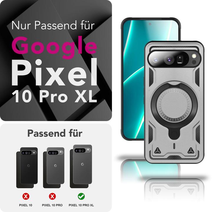 Image du produit Nalia Cover "Stormguard" - MagSafe Panzer Schutz Hülle mit 360° Ring - Military Outdoor Case (Google Pixel 10 Pro XL)