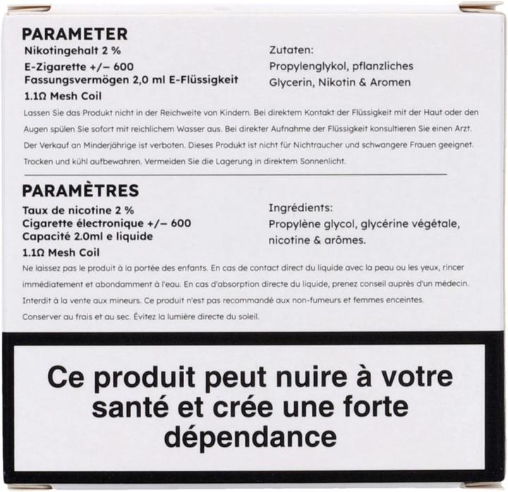 Immagine prodotto SKE Crystal Plus Cherry - E-Pod-Nachfüllung - 2 Stk. à 2 ml (Ciliegio)