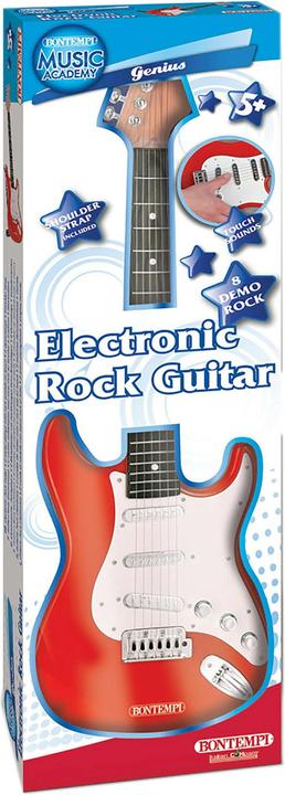 Actual product image Bontempi Electric Guitar Red with Guitar Strap