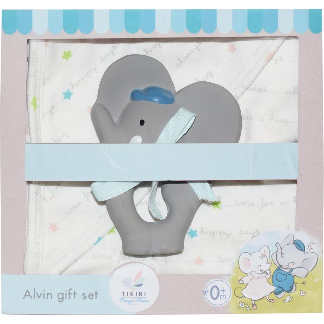 Tikiri, Beissring, Geschenkset Alvin mit Tuch & Beissring
