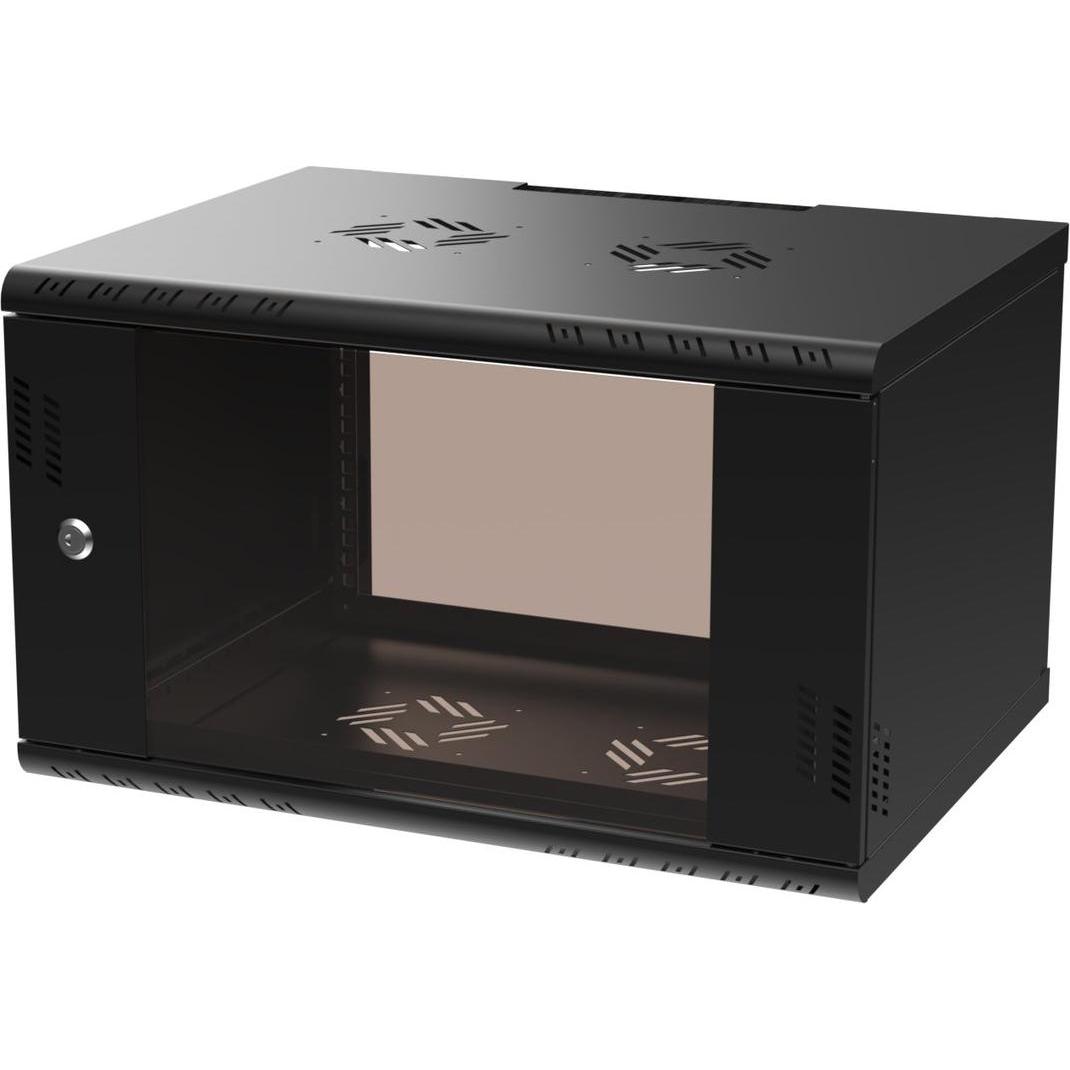 Thumbnail - Extralink PREMIUM 6U 600X450 WALL-MOUNTED RACKMOUNT CABINET BLACK (6 HE, 19 Zoll Rack), Serverschrank, Schwarz