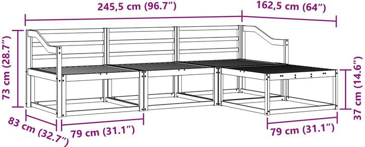 Produktbild vidaXL Outdoor-Sofa