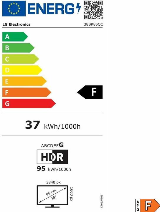 Energie-Label LG UltraWide 38BR85QC-W (3840 x 1600 Pixel, 37.50")