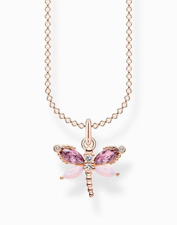 Immagine prodotto Thomas Sabo Collana libellula con pietre oro rosa (Argento 925, 38 - 45 cm)