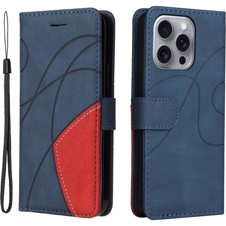 Cover-Discount iPhone 16 Pro - Zweifarbige Etui Hülle (Apple iPhone 16 Pro), Smartphone Hülle, Blau