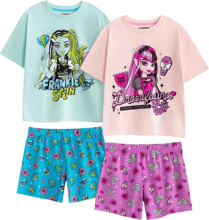 Monster High Schlafanzug mit Shorts Mädchen (2erPack)
