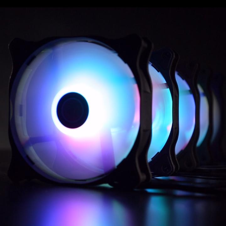 Produktbild Raijintek EOS 12 RBW ADD Lüfter, 2er-Set inkl. Controller (120 mm, 2 x)