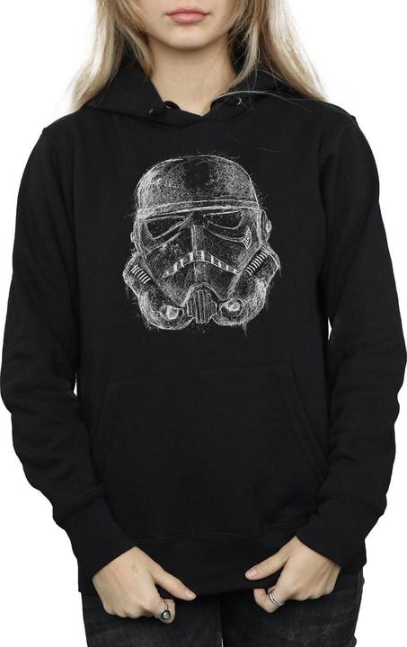Immagine prodotto Star Wars Stormtrooper Scribble Helmet Felpa con Cappuccio Donna (XL)