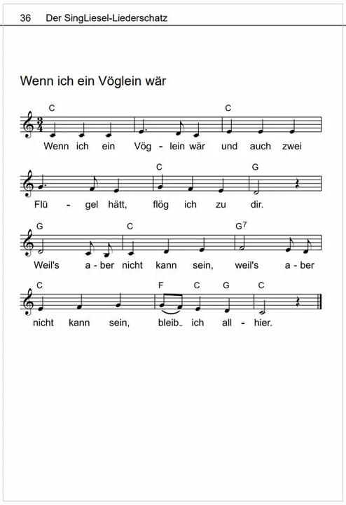 Produktbild Die schönsten Volkslieder - Das Liederbuch (Deutsch, SingLiesel Verlag, 2020)
