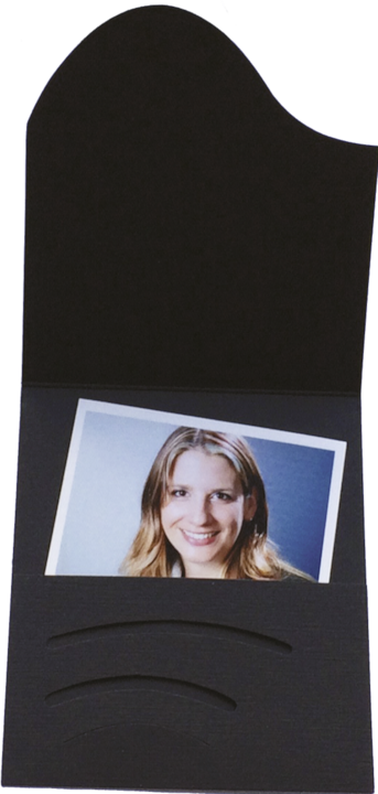 Actual product image Daiber 1x100 passport photo folders Wave linen board (7 x 10 cm, 100 x)