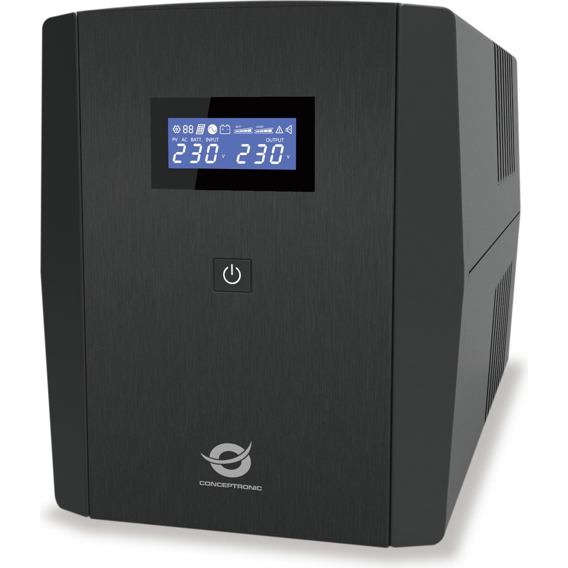 Conceptronic 2 x Schuko/3 x IEC, AC, 1200 VA (1.20 VA, 720 W, Line-Interaktiv USV), USV