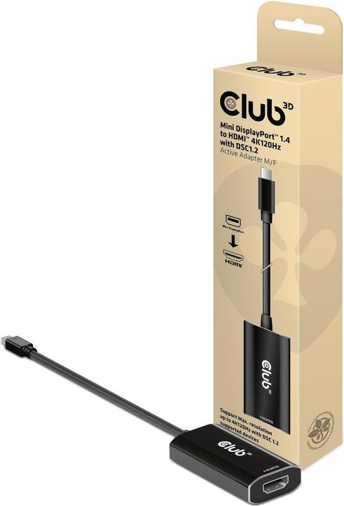 Club 3D Club3D Adapter MiniDisplayPort > HDMI 2.1 HDR 120Hz aktiv (Mini DP, 0.60 cm)
