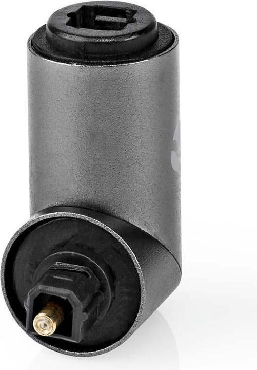 Immagine prodotto Nedis Adattatore TosLink TosLink femmina TosLink maschio angolato a 90° Alluminio Grigio canna di fucile (TOSLINK)