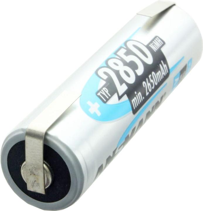Produktbild Ansmann Akku 1,2 Volt Akku mit 2850mAh mit Lötfahnen in U-Form oder in Z-Form auswählbar (1 Stk., AA, 2850 mAh)