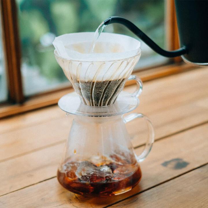 Actual product image Hario V60 Glass Brewing Kit - Set Glass Brewer + Server + Filter (0.60 l)