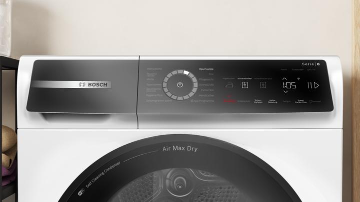Image du produit Bosch Hausgeräte Serie 8, Wärmepumpentrockner, 9 kg, Weiss, WRB247C40 (9 kg, Modifiable)