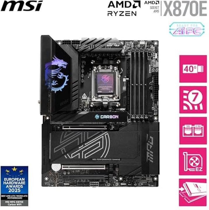 Produktbild MSI MPG X870E Carbon WiFi (AM5, AMD X870E, ATX)