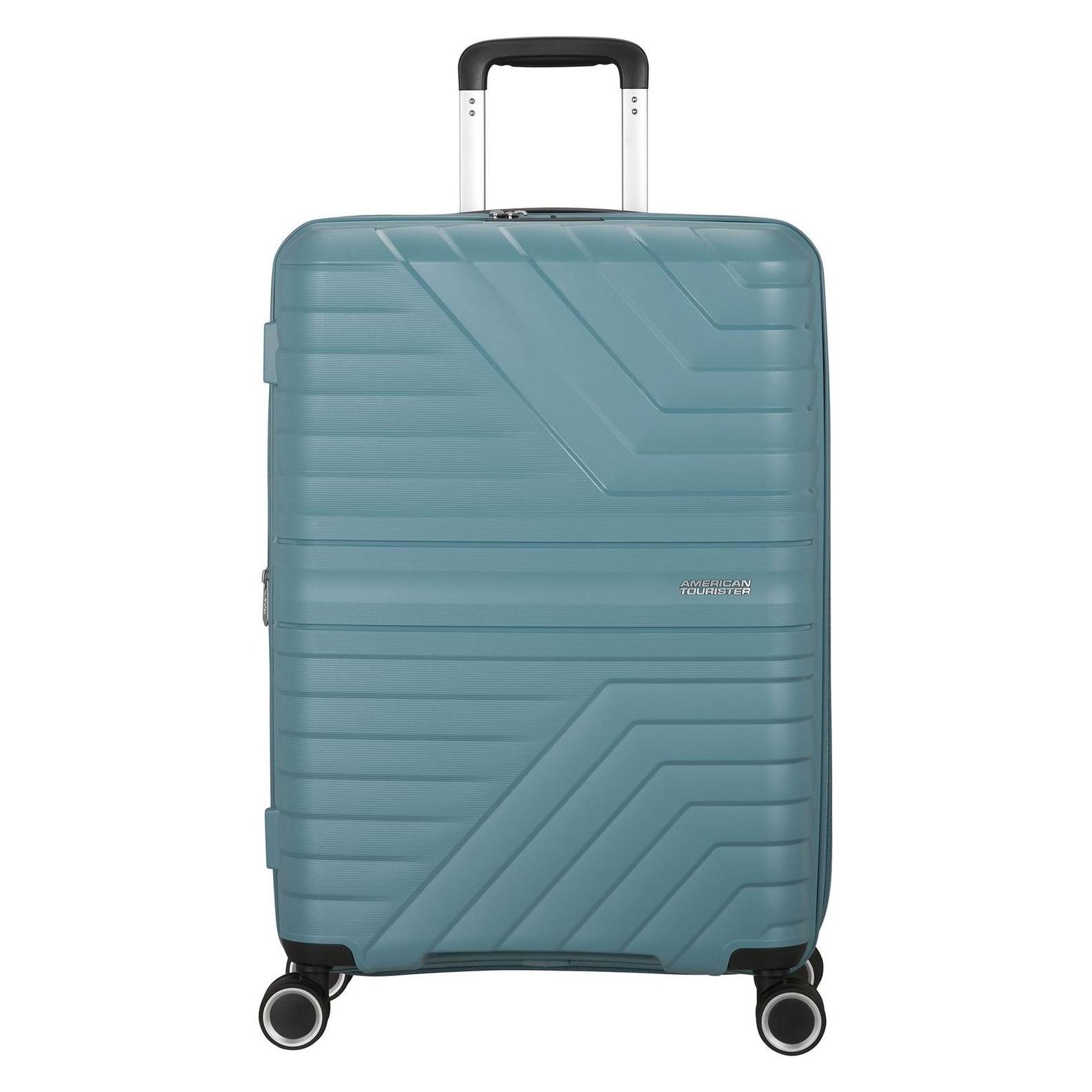 American Tourister, Koffer, Trolley Flytwist Spinner 67, Blauw, (63 l)