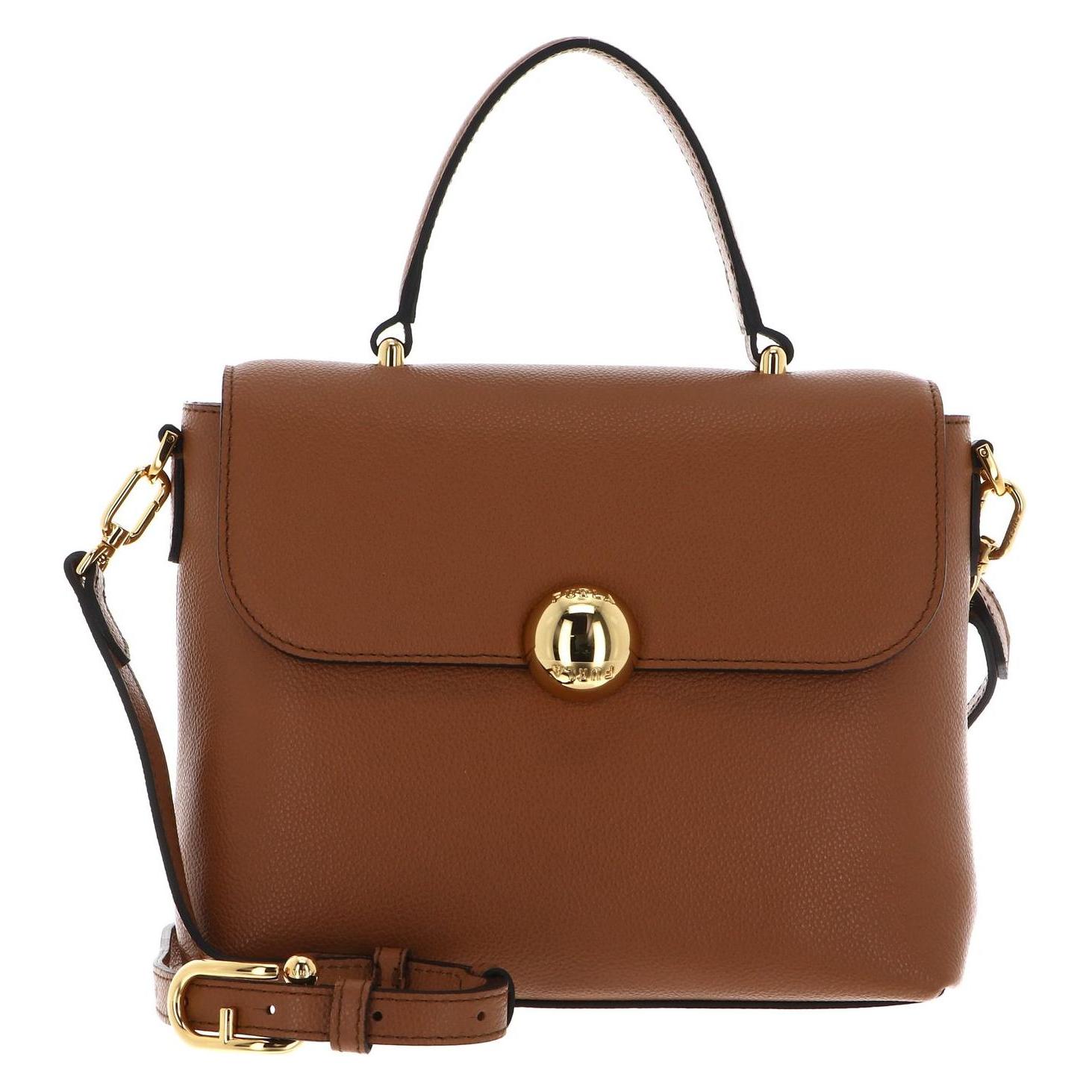 Furla, Damen, Handtasche, Vitello Night Moonlight Top Handle Bag, Braun