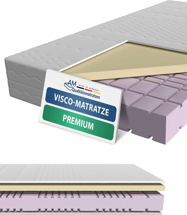 Image du produit AM Qualitätsmatratzen Premium 7-Zonen Visco Matratze (160 x 200 cm, Noyau de mousse)