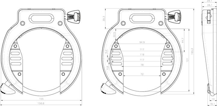 Produktbild Abus 4650 X NR BK OE