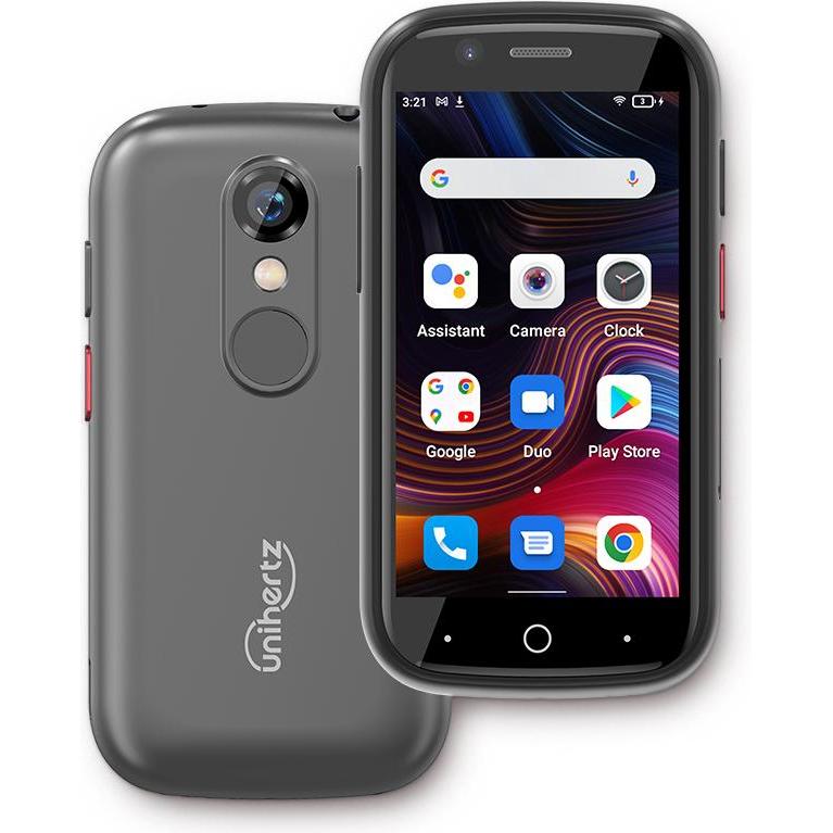 Unihertz Gelatina 2E -puhelin, 64/4 Gt, hopea (64 GB, Argento, 3", Doppia SIM, 4G), Smartphone, Argento