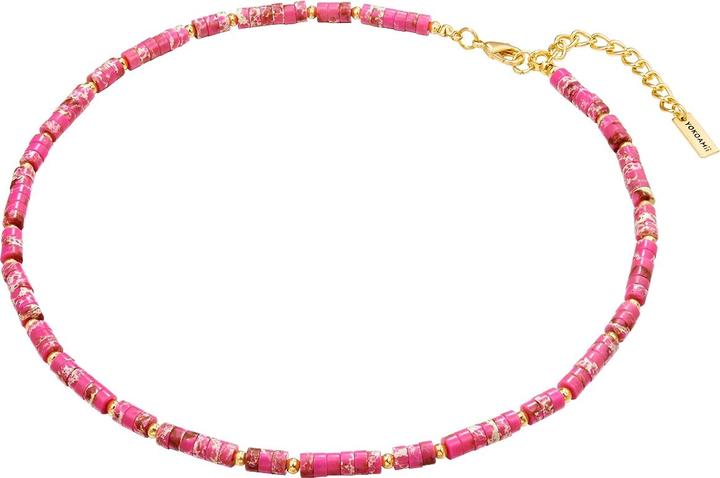 Image du produit Yokoamii Femme Métal Pierre Naturelle Or Jaune 50,0 cm Baisikette + 5,0 cm Extension - 30172 (Alliage métallique, 50 - 55 cm)